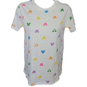 Disney Colorful Mickey Mouse Short Sleeve Top